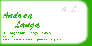 andrea langa business card